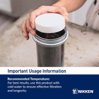 Nikken - PiMag Aqua Pour Filter Cartridge - Easy Replacement, With Copper Particles, Activated Carbon, pH Balance, Contaminant Reduction, Fresh Water