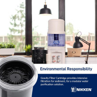 Nikken - PiMag Aqua Pour Filter Cartridge - Easy Replacement, With Copper Particles, Activated Carbon, pH Balance, Contaminant Reduction, Fresh Water