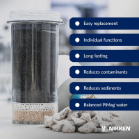 Nikken - PiMag Aqua Pour Filter Cartridge - Easy Replacement, With Copper Particles, Activated Carbon, pH Balance, Contaminant Reduction, Fresh Water