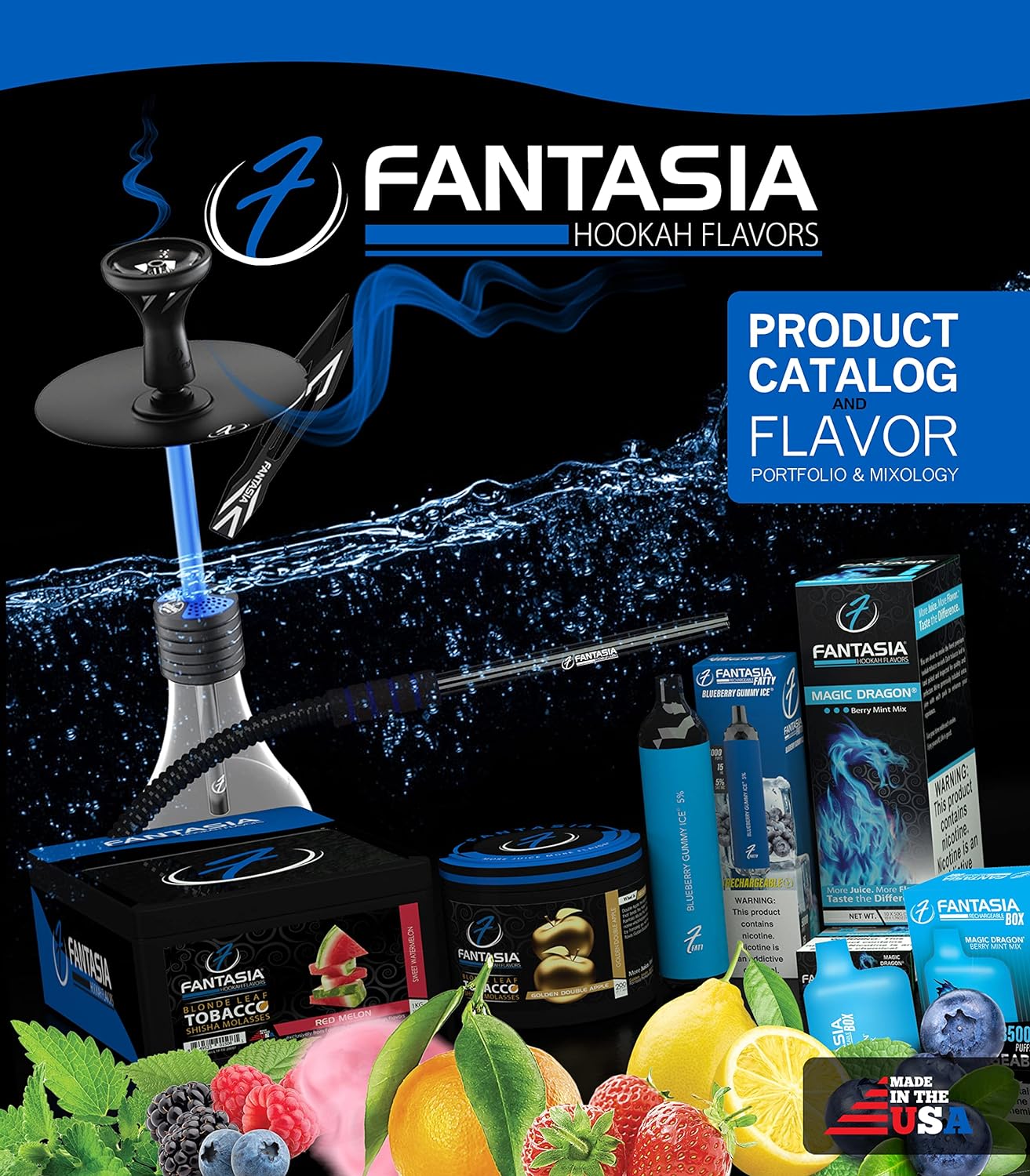 Fantasia Hookah Flavors Bundle – Tobacco Free & Nicotine Free Shisha Adios, Mojito, Menage, Pink Lemonade, Screwdriver – Long-Lasting, Smooth Taste, 50-Gram Packs (Pack of 5) CITRUS (5-Count)