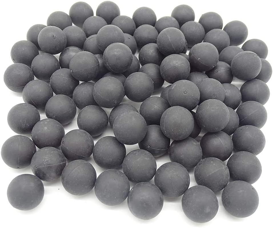 Reusable 0.68 Caliber Paintballs - 100 New Re-Usable Rubber Training Elastic Balls Paint Balls