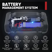 LOKITHOR JA300 Jump Starter with Air Compressor, 1500Amp 12V Portable Car Battery Booster Pack for Upto 7.0L Gas or 4.5L Diesel, 150 PSI Tire Inflator with Digital Screen, 24 Months Ultra-Long Standby