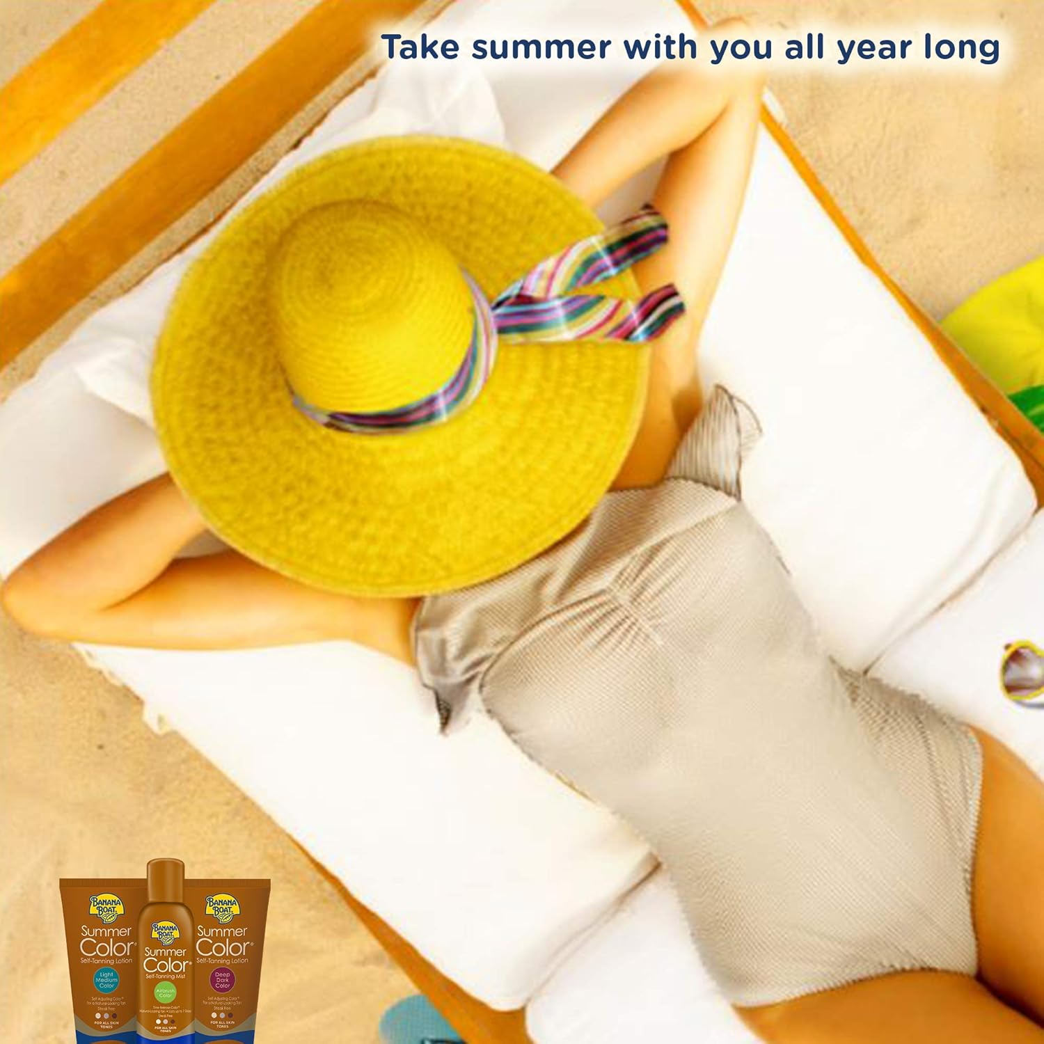Banana Boat Summer Color Self Tanning Lotion, 6oz | Light Medium Color for All Skin Tones, Self Tanner Lotion, Sunless Tan, 6oz Light/Medium Tan 6 Fl Oz (Pack of 1)