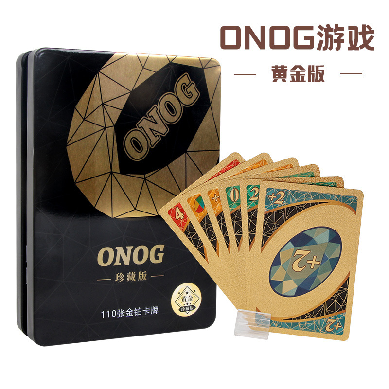 Genuine Wono Card Table Game Classic Black Gold Uno Uno Card Multiplayer Leisure Party Card Board Game