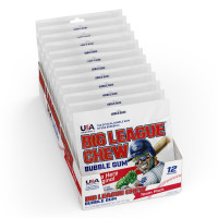 Big League Chew Outta Here Original Bubble Gum - Classic Ballpark Flavor | Perfect for Baseball Games, Teams, Concessions, Parties, and More | Pack of 12 Bags (2.12oz Each) Original 1 Count (Pack of 12)