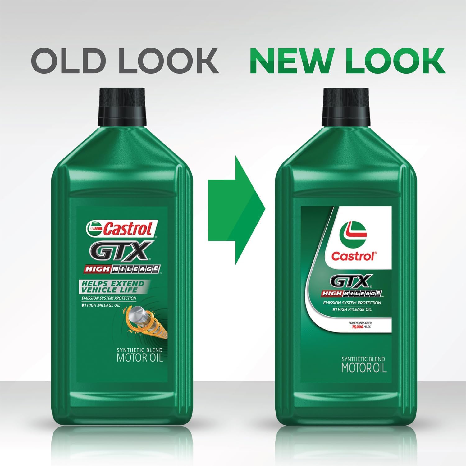 Castrol Gtx High Mileage 5W-30 Synthetic Blend Motor Oil, 1 Quart, Pack of 6