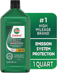 Castrol Gtx High Mileage 5W-30 Synthetic Blend Motor Oil, 1 Quart, Pack of 6