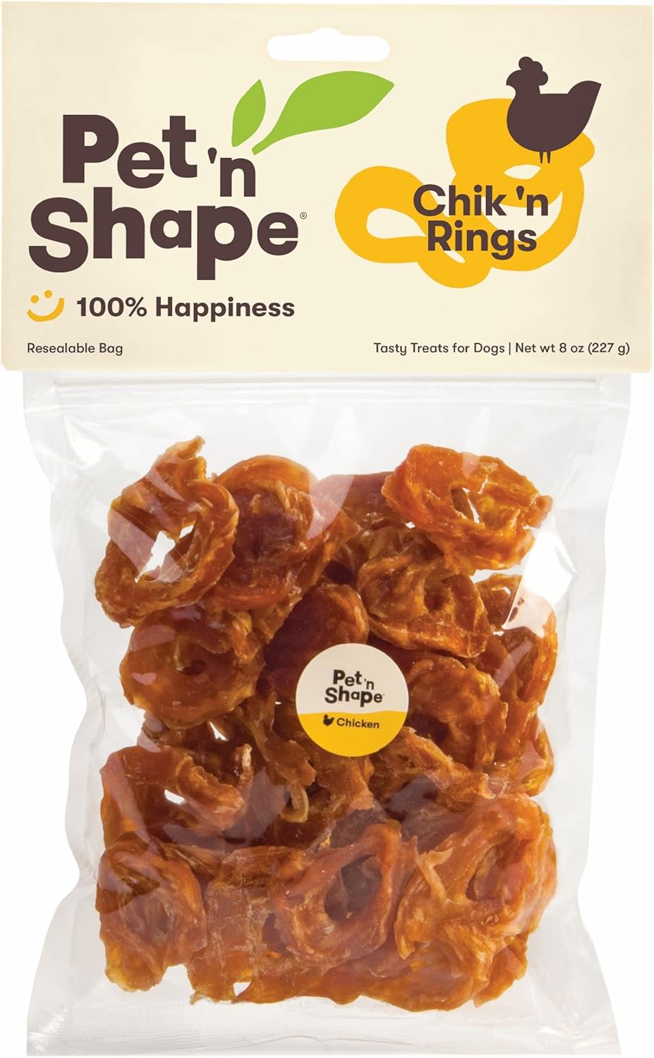 Pet 'n Shape Chik 'n Rings Jerky Dog Treats - 8 Ounce Chicken 8 Ounce (Pack of 1)