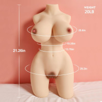 20LB Life Size Sex Doll Male Masturbator with Big Boobs Pussy Ass Realistic Torso Adult Love for Toy Silicone Men, Red, 1.0 Count