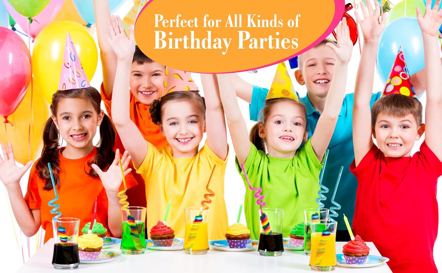 Rainbow Candy Crazy Straws Big Lollipops - Colorful Swirl Suckers Individually Wrapped (8 pieces - 50 grams per pop) Great for Birthday Party Favors - Carnival - Candy Buffet - Novelty Candy for Kids and Adults (Rainbow) Fruit 8 Count