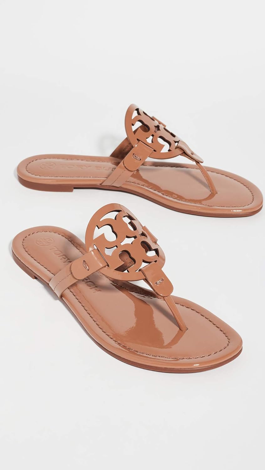 Tory Burch Women's Miller Embellished Sandals 8 Tan