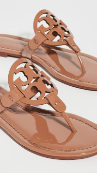 Tory Burch Women's Miller Embellished Sandals 8 Tan
