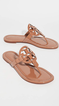 Tory Burch Women's Miller Embellished Sandals 8 Tan