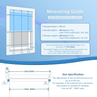 Smart Motorized Blinds with Remote, Cordless No-Drill Automatic Roller Shades, Blackout Electric Blind for Windows, Grey, 35 x 72 S2-grey 35