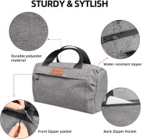 FIREDOG Smell Proof Bag, Dog Tested Stash Smell Proof Case Big Odor Proof Pouch for Travel Storage 9x4x5 Inch (Grey)