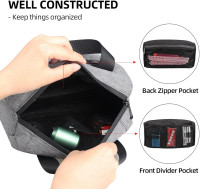 FIREDOG Smell Proof Bag, Dog Tested Stash Smell Proof Case Big Odor Proof Pouch for Travel Storage 9x4x5 Inch (Grey)