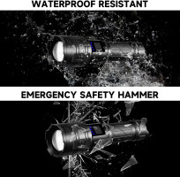 IkeeRuic Rechargeable Flashlights High Lumens, Powerful Tactical Flashlights, 5 Modes LED Flashlight Adjustable, Brightest Flashlight Waterproof, Handheld Flash Light for Emergencies, Camping, Hiking
