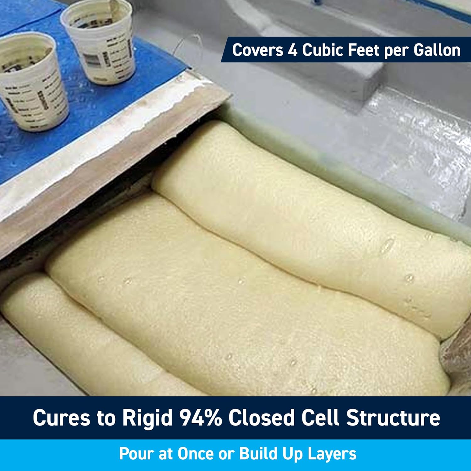 TotalBoat 2 Lb Density Expanding Foam Kit, 2 Part Closed Cell Pourable Polyurethane for Boat Flotation, Insulation, Reinforcement and Void Filling (2 Gallon Kit)