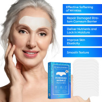 Forehead Wrinkle Patches 12Pcs with Aloe, Collagen, Vitamin E, Anti Wrinkle Patches, Forehead Wrinkles Treatment Blue(12 Forehead)