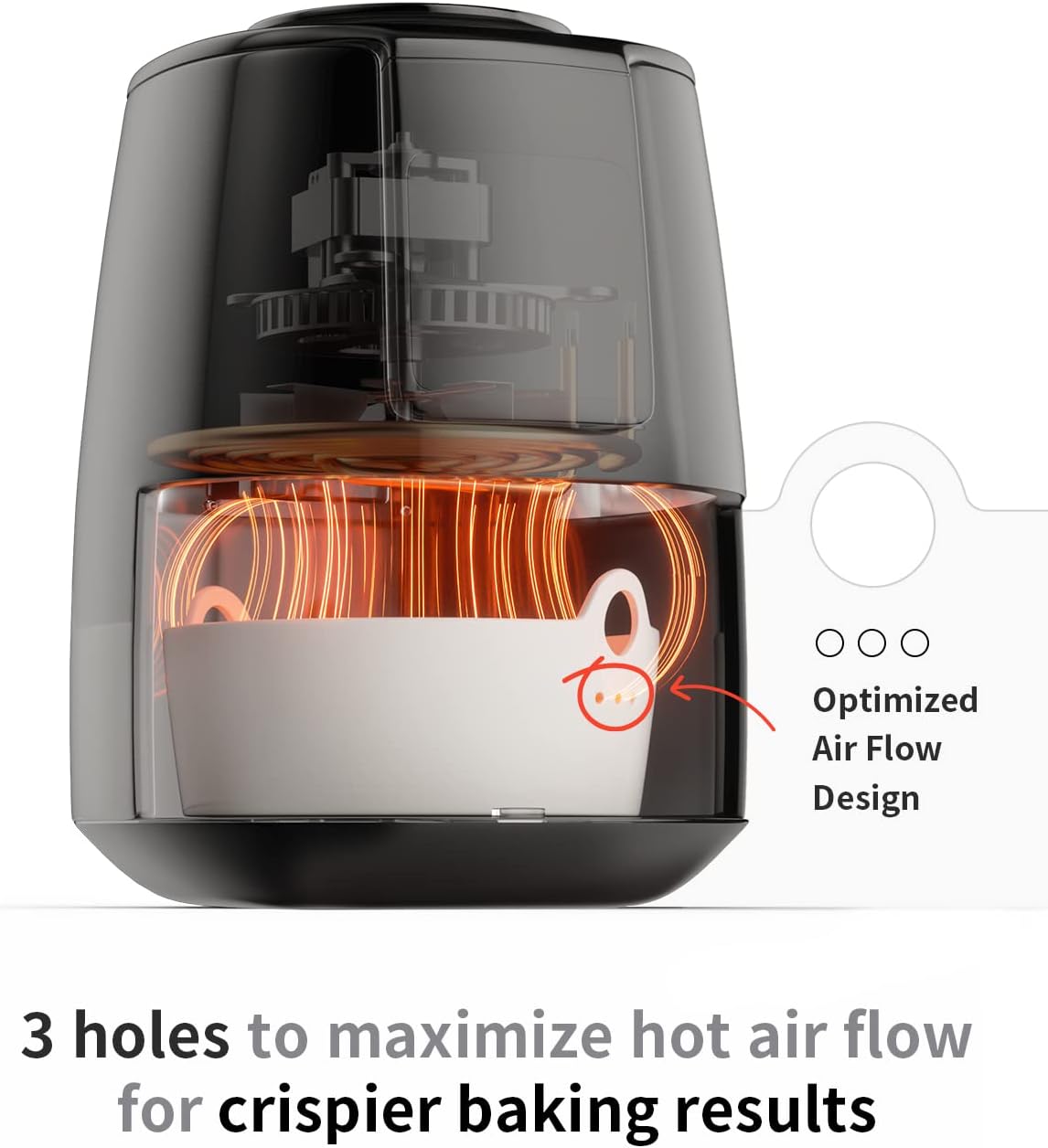 LE TAUCI Reusable Air Fryer Liners, Easy Clean Ceramic, Non-stick Round Liners for Air Fryer Basket, White (7.5 Inch)