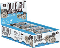 Outright Bars - Cookies & Cream Peanut Butter - Whole Food Protein Bar - No Sugar Alcohols - MTS Nutrition (12 Count) Cookies & Cream Peanut Butter 12 Count (Pack of 1)