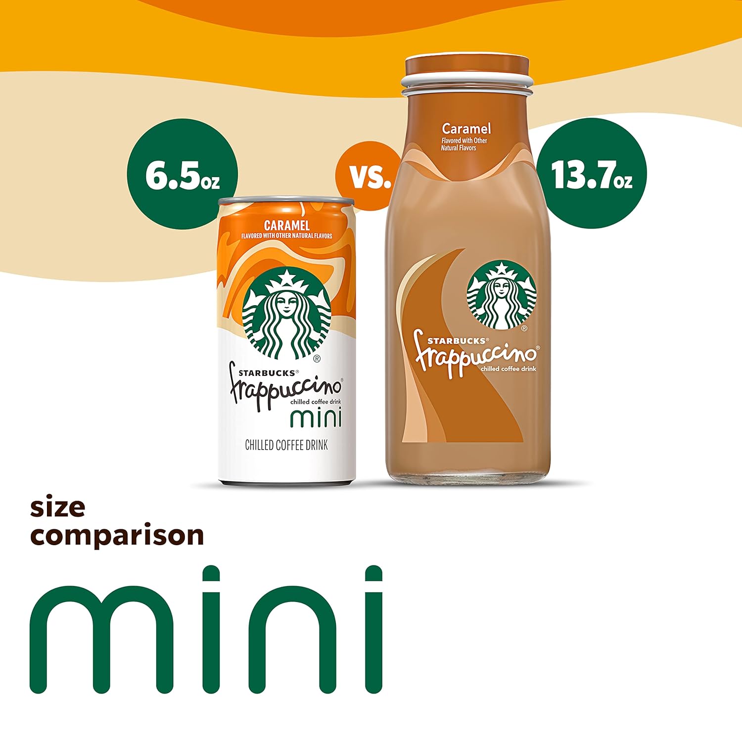 Starbucks Frappuccino Minis Coffee Drink, Caramel, 6.5oz Liquid Mini Cans, (8 Pack) Caramel 17.33 Fl Oz (Pack of 3)