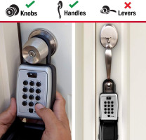 Master Lock Black Outdoor Key Lock Box with Push Buttons to Hide a Key, Easily Set, Share, and Change Combination for Tenants, Guests, Clients, Move Between Listings, 5422E 3-1/2 In. H. x 2-1/4 In. W. x 1 In. D. 1 Pack