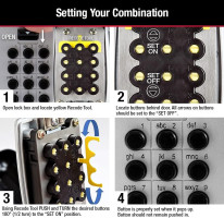 Master Lock Black Outdoor Key Lock Box with Push Buttons to Hide a Key, Easily Set, Share, and Change Combination for Tenants, Guests, Clients, Move Between Listings, 5422E 3-1/2 In. H. x 2-1/4 In. W. x 1 In. D. 1 Pack
