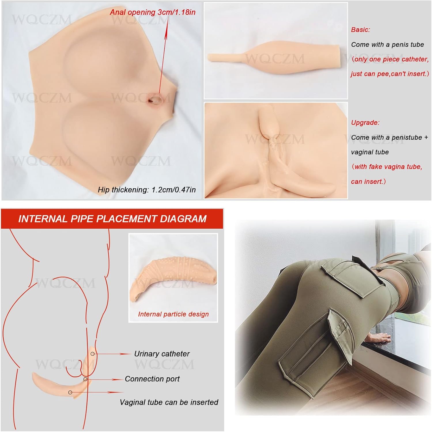 Silicone Panties Butt Shaper Sexy Fake Pussy Triangle Pants Enhancer Fake Pussy Hiding Gaff Briefs for Crossdresser