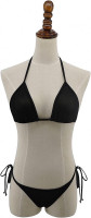 Womens Bikini with Polyester White/Black See Through Micro Sexy G String Sheer Thong Mesh Bikinis for Women Swimsuit