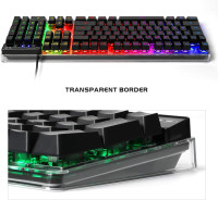 Gaming Keyboard and Mouse Combo, K1 RGB LED Backlit Keyboard with 104 Key Computer PC Gaming Keyboard for PC/Laptop (Black)