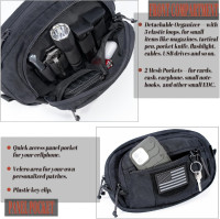Tactical Fanny Pack for Handgun Pistol Concealed Carry, Quick Access Waist Bag for Everyday Gear EDC Outdoor Hiking with Gun Holster Black