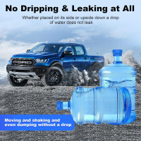 MYLOLF 3 & 5 Gallon Water Jug Cap, 3 Pack Reusable Food Grade Silicone Replacement Cap for 55mm Standard/Screw/Crown Tops Water Bottle and Water Dispensers, Non-Spill & Leak Free
