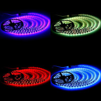 SUPERNIGHT LED Strip Lights, 16.4FT 5M SMD 5050 Waterproof 300LEDs RGB Color Changing Flexible LED Light Strip for Bedroom, TV Back Lighting, Christmas, Valentine's Day (Black PCB)
