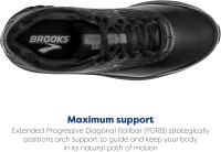 Brooks Men's Addiction Walker 2 Walking Shoe 11 Black/Black