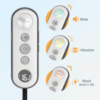 PATPET Shock Collar for Dogs(10-120lbs), 4000ft Rechargeable IPX7 Waterproof Training Collar with Remote for 2 Dogs- Electric Dog Collar for Small Medium Large Dogs 2 Packs Light grey