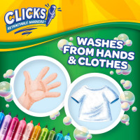 Crayola Clicks Retractable Tip Marker Set for Kids (10ct), Markers For School, Long Lasting Coloring Book Supplies, No Dry, Back to School Essentials, 6+ Classics