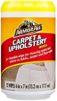 Armor All Carpet & Upholstery Cleaning Wipes for Fabric, Carpet & Floor Mats, 12 Wipes