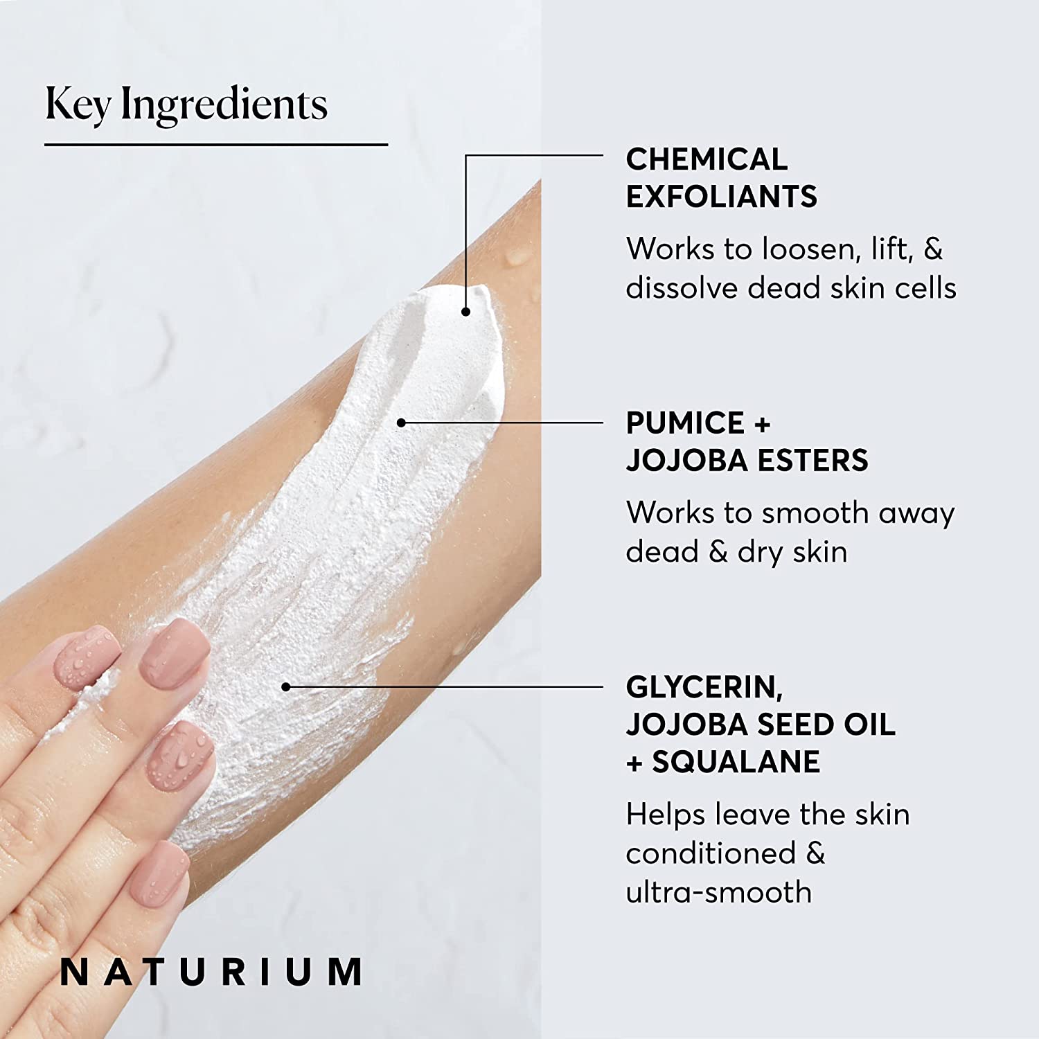 Naturium KP Body Scrub & Mask for Keratosis Pilaris, Bump Eraser Shower Scrub & Exfoliator for Skin, 8 oz