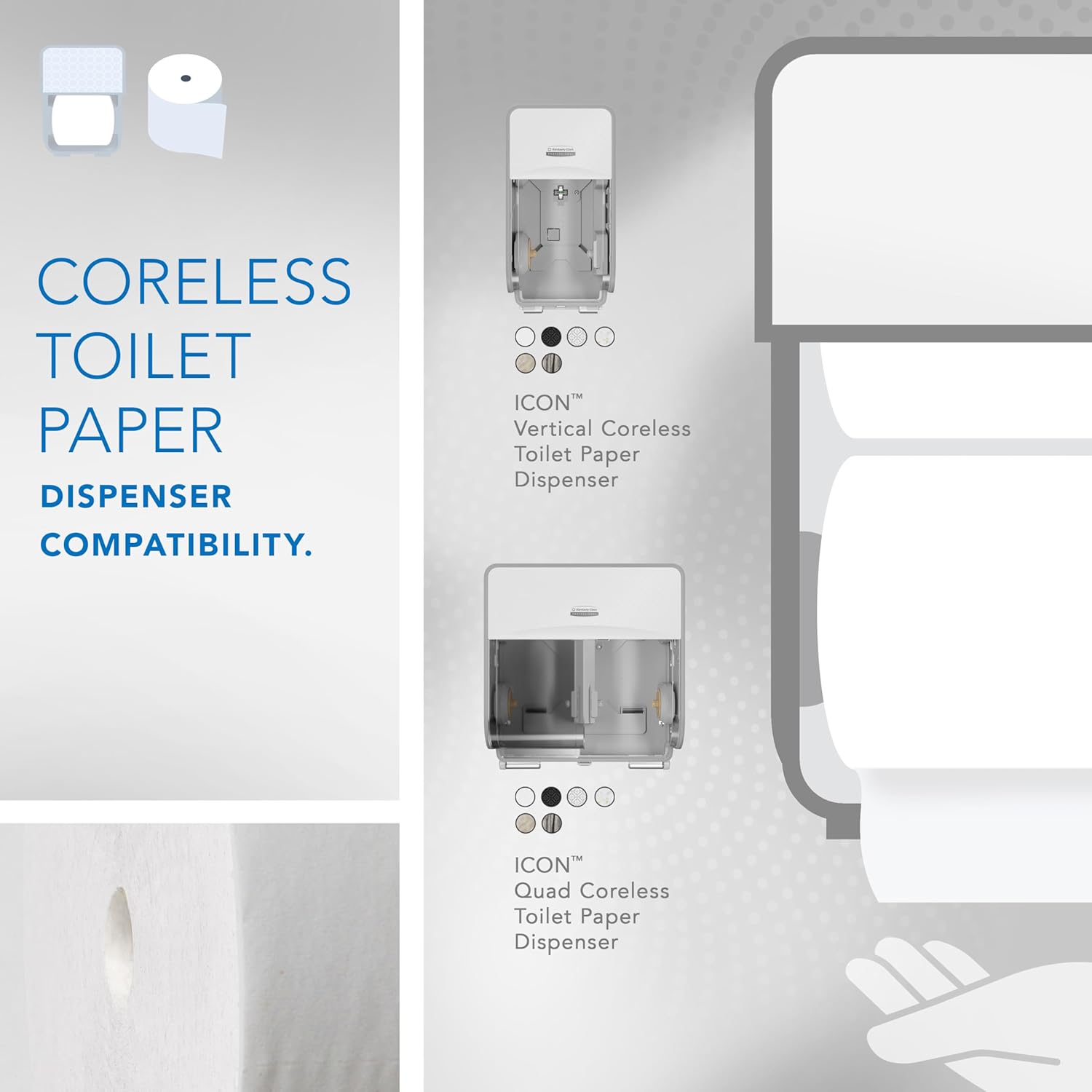 Scott Professional Essential Coreless High-Capacity Standard Roll Toilet Paper, Bulk (04007), 2-Ply, White (36 Rolls of 1,000 Sheets, 36,000 Sheet Total) Coreless Toilet Paper