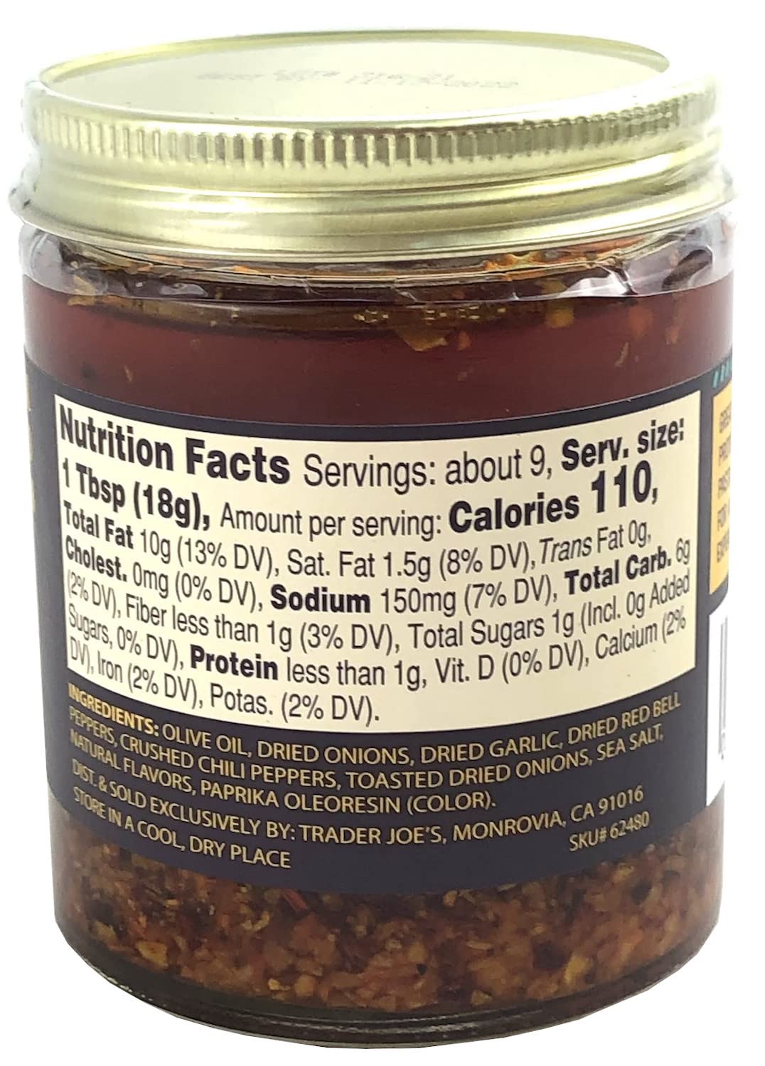Trader Joe's Chili onion Crunch,1 Pack ( 6 ounce)