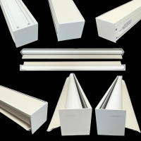 HILADUO Motorized Roller Blinds Customized Size Width 20-105 Inches Window Roller Shades with Fabric Insert Aluminum Valance Style, Rechargeable Roller Shades with Built-in Zigbee Battery Motor Bright White - Bo Aluminum Valance