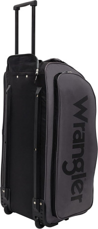 Wrangler Wesley Rolling Duffel Bag Charcoal Grey