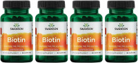 Swanson Biotin Vitamin B7 5000 mcg 30 Capsules (4 Pack)