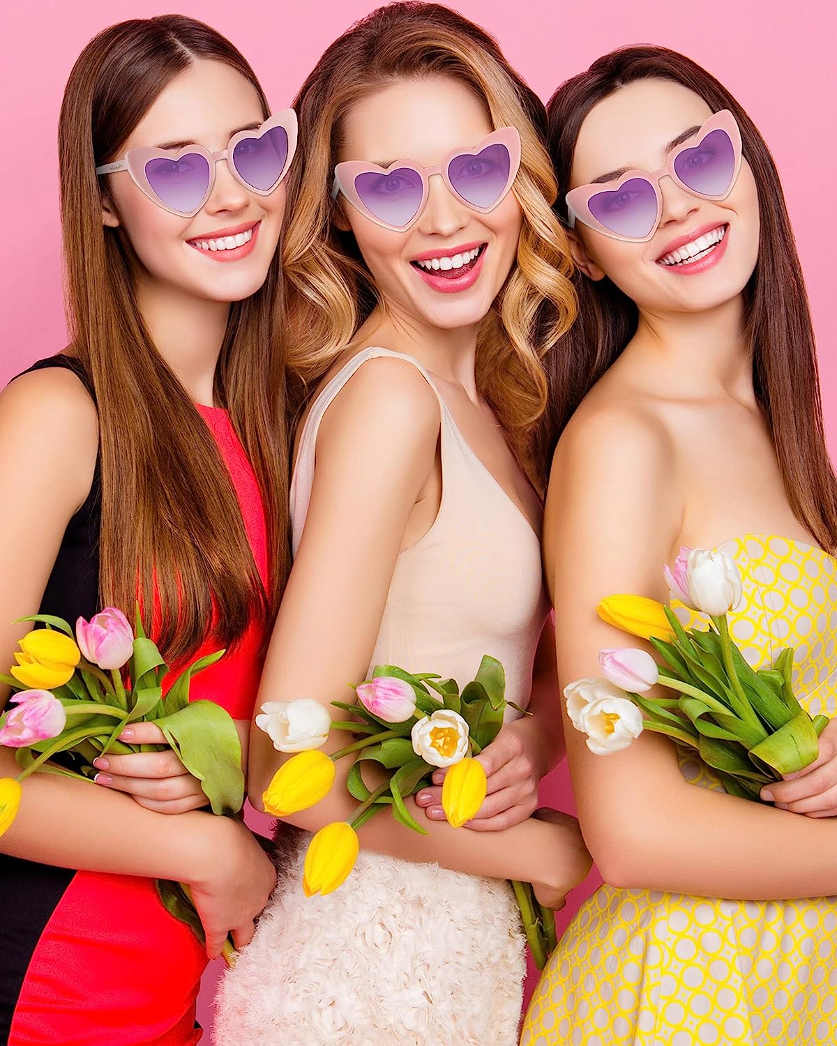 Wholesale Hoteam 100 Pairs Heart Shaped Sunglasses Bachelorette