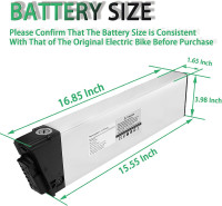 YLuBik Electric Bike Battery - 48V 10Ah, Folding Electric Bicycle 480Wh Replacement Battery,Li-ion Battery with Conversion Kit, Motor Max Power 350W