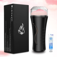 Mens Sex Toys Male Masturbator, Vibrating Masturbator Squeezable Pocket Pussy for Men with 7.5