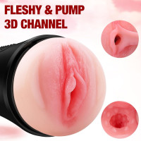 Mens Sex Toys Male Masturbator, Vibrating Masturbator Squeezable Pocket Pussy for Men with 7.5