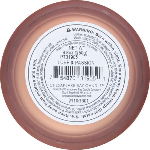 Chesapeake Bay Candle PT31905 Scented Candle, Love + Passion (Grapefruit Mango), Medium, Home Décor Love + Passion Medium Jar