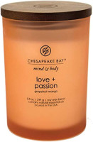 Chesapeake Bay Candle PT31905 Scented Candle, Love + Passion (Grapefruit Mango), Medium, Home Décor Love + Passion Medium Jar
